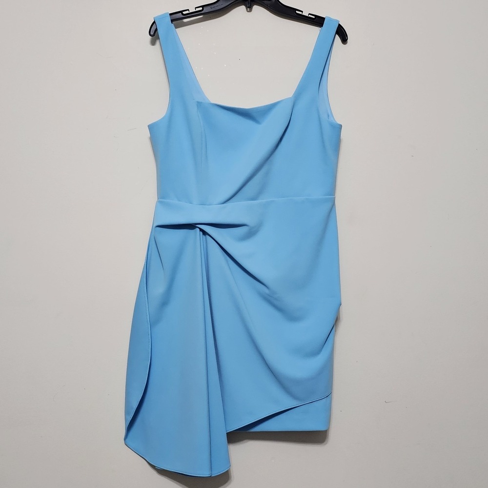 Badgley Mischka Light Blue Sleeveless Mini Dress